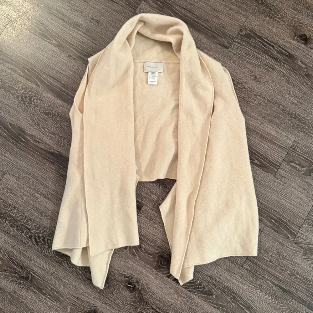 Brochu Walker Sorin Merino Wool Blend Draped Wrap Sweater
